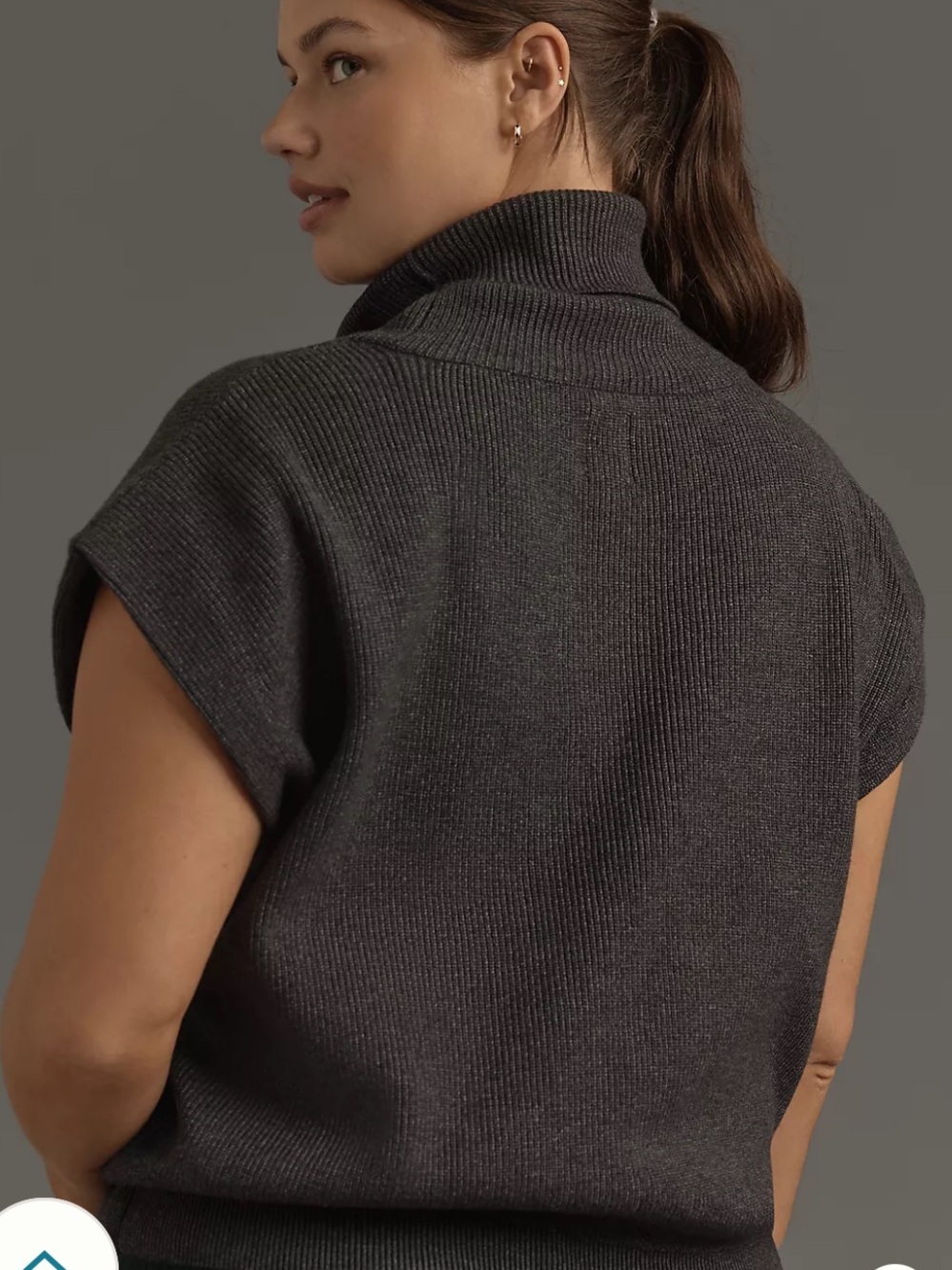 Maeve mock neck muscle sweater medium Knit Top Anthropologie - Picture 3 of 7